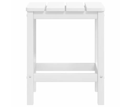 Scaun de grădină adirondack cu masă, alb, hdpe, 7 image