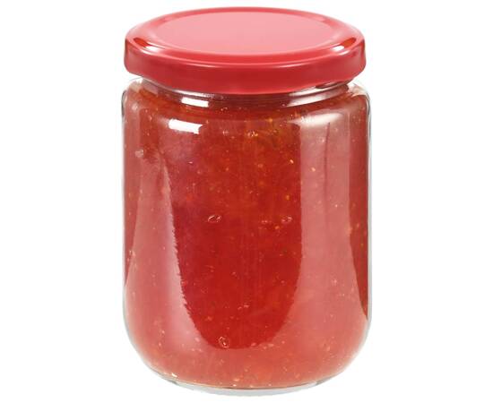 Borcane din sticlă pentru gem, capac roșu, 48 buc., 230 ml, 3 image