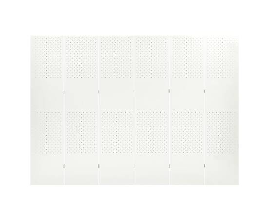 Paravane de cameră cu 6 panouri,2 buc.,alb, 240x180 cm, oțel, 4 image