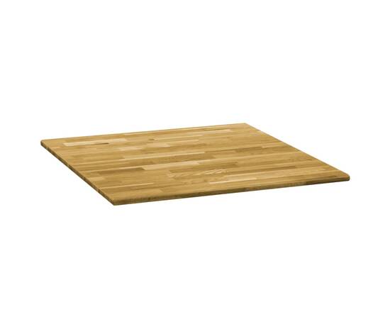 Blat de masă, lemn masiv de stejar, pătrat, 23 mm, 80x80 cm, 3 image