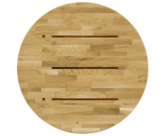 Blat de masă, lemn masiv de stejar, rotund, 23 mm, 500 mm, 3 image
