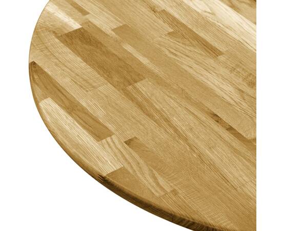 Blat de masă, lemn masiv de stejar, rotund, 23 mm, 600 mm, 4 image