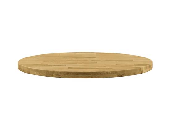 Blat de masă din lemn masiv de stejar, rotund, 44 mm 400 mm, 2 image
