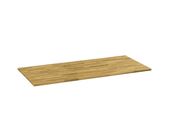Blat masă, lemn masiv de stejar, dreptunghiular, 23mm 120x60cm, 2 image