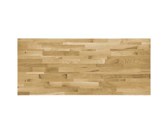 Blat masă, lemn masiv de stejar, dreptunghiular, 44mm 120x60cm, 3 image