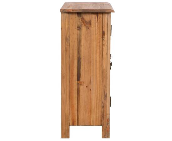 Dulap lateral baie, lemn masiv de pin reciclat  59x32x80 cm, 5 image