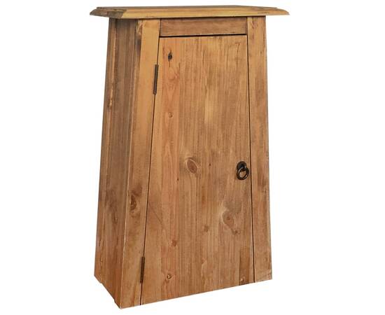 Dulap suspendat baie, lemn masiv de pin reciclat, 42x23x70 cm