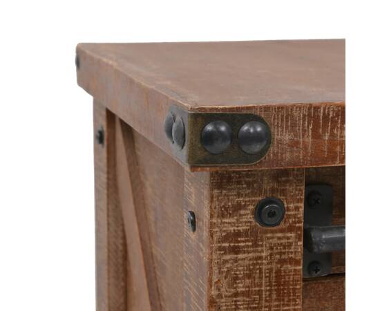 Masă consolă din lemn masiv de brad, maro, 131x35,5x75 cm, 6 image