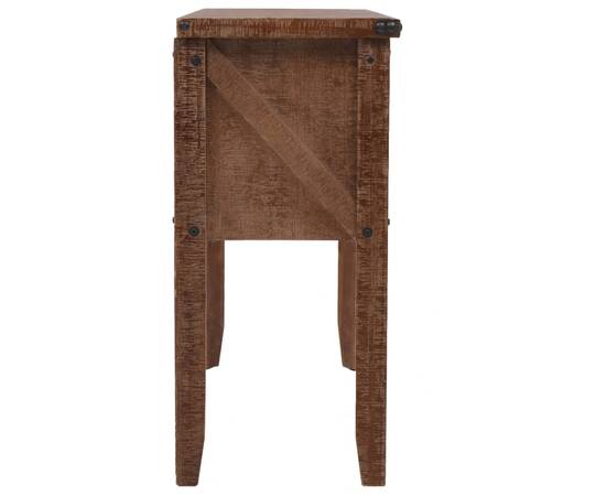 Masă consolă din lemn masiv de brad, maro, 131x35,5x75 cm, 3 image