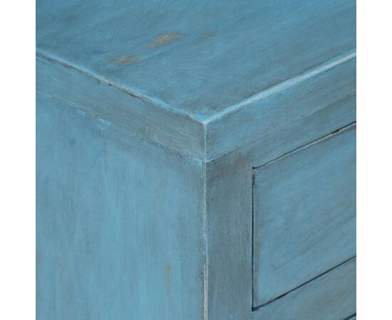 Noptieră, albastru, 40 x 30 x 50 cm, lemn masiv de mango, 2 image
