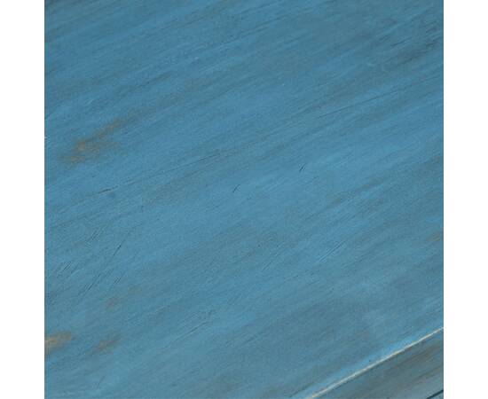 Noptieră, albastru, 40 x 30 x 50 cm, lemn masiv de mango, 4 image