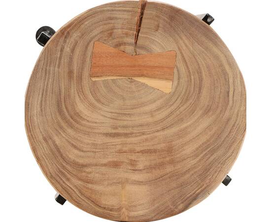 Set de mese laterale 2 buc., lemn masiv de acacia, 5 image