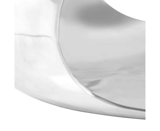Măsuță de cafea, argintiu, 70x70x32 cm, aluminiu turnat, 6 image