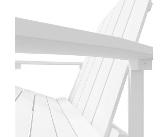 Scaun de grădină adirondack, alb, hdpe, 6 image