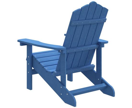 Scaun de grădină adirondack, albastru aqua, hdpe, 5 image
