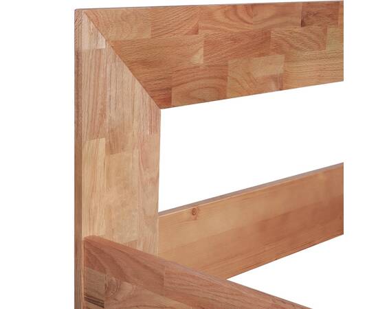Cadru de pat, 140 x 200 cm, lemn masiv de stejar, 5 image