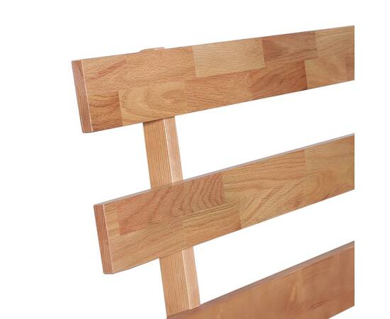 Cadru de pat, 160 x 200 cm, lemn masiv de stejar, 5 image
