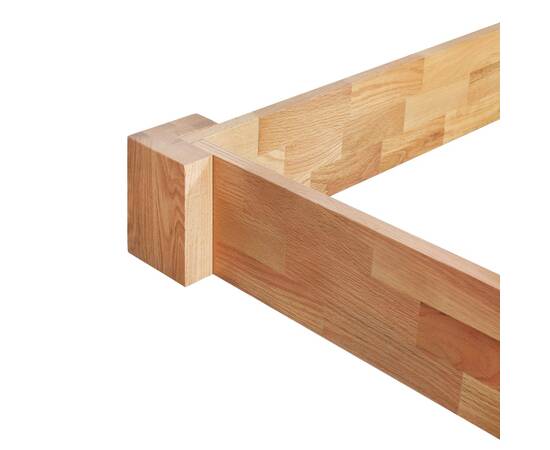 Cadru de pat, 160 x 200 cm, lemn masiv de stejar, 6 image