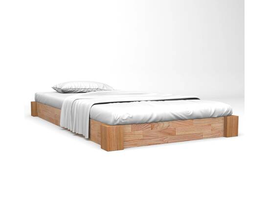 Cadru de pat, 90 x 200 cm, lemn masiv de stejar