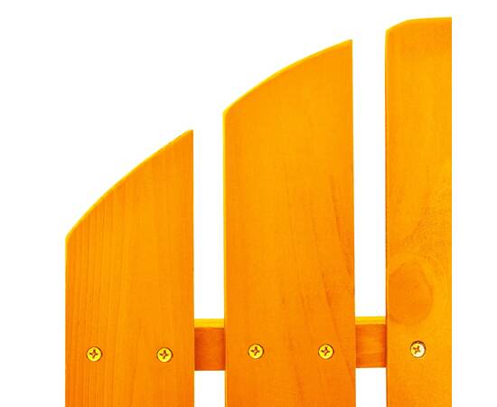 Scaun balansoar grădină adirondack portocaliu lemn masiv brad, 5 image