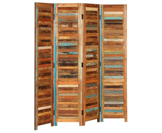 Paravan de cameră, 170 cm, lemn masiv reciclat, 3 image