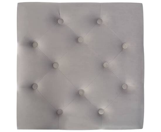 Taburet, gri închis, 60x60x36 cm, catifea, 5 image