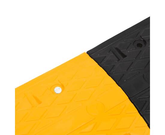 Prag limitator de viteză, galben&negru, 323x32,5x4 cm, cauciuc, 7 image