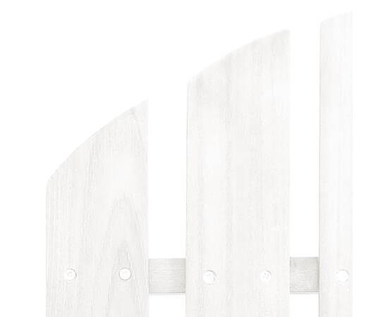 Scaun balansoar de grădină, alb, lemn, 5 image
