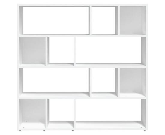 Bibliotecă/separator cameră, alb, 105x24x102 cm, 5 image