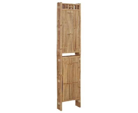 Paravan de cameră cu 4 panouri, 160 x 180 cm, bambus, 4 image