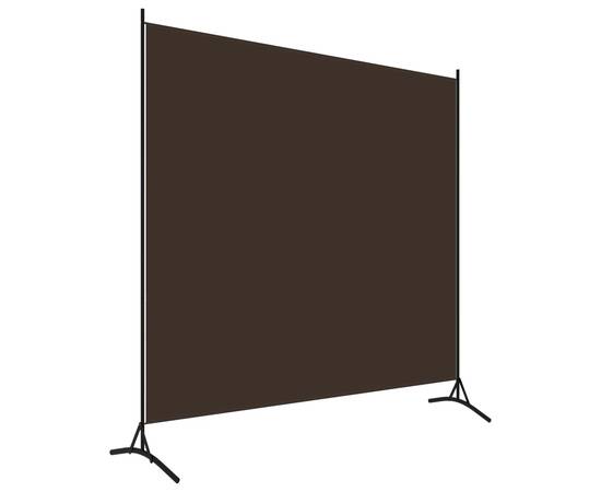 Separator de cameră, maro, 175x180 cm, textil, 2 image