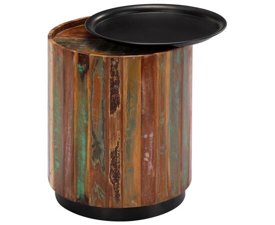 Măsuță de cafea, 38 x 45 cm, lemn masiv reciclat, 4 image