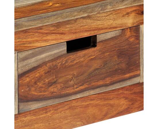 Masă consolă cu 3 sertare, 120x30x75 cm, lemn masiv de sheesham, 7 image