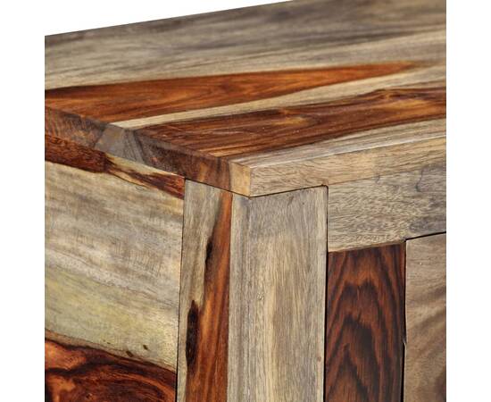Masă consolă cu 3 sertare, 120x30x75 cm, lemn masiv de sheesham, 5 image