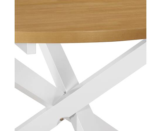 Masă de bucătărie, alb, 120 x 75 cm, mdf, 3 image