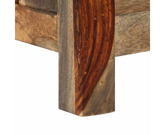 Servantă, gri, 100x30x50 cm, lemn masiv de sheesham, 9 image