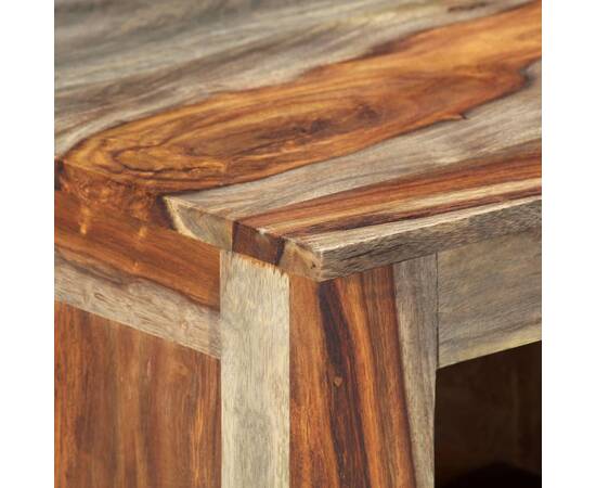 Servantă, gri, 100x30x50 cm, lemn masiv de sheesham, 2 image