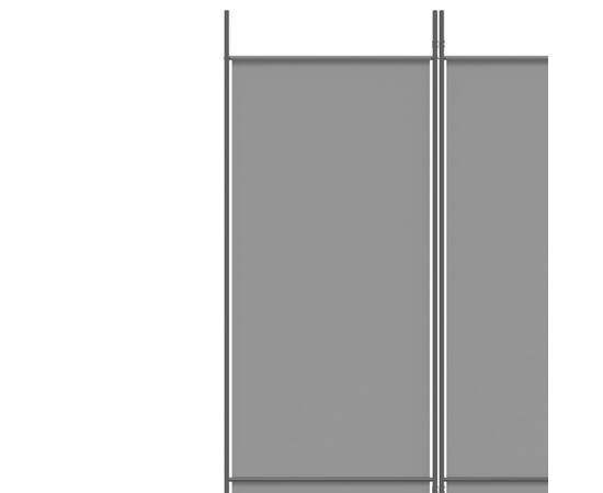 Paravan de cameră cu 4 panouri, antracit, 200x220 cm, textil, 7 image