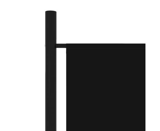 Paravan de cameră cu 6 panouri, negru, 300 x 180 cm, 5 image