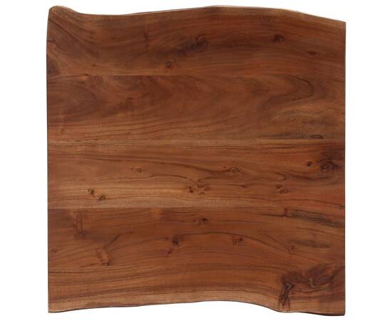 Masă de cafea, muchii naturale, 60x60x40 cm, lemn masiv acacia, 7 image