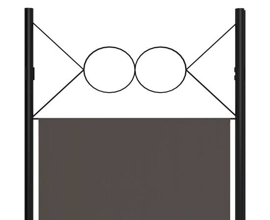 Paravan de cameră cu 3 panouri, antracit, 120 x 180 cm, 5 image