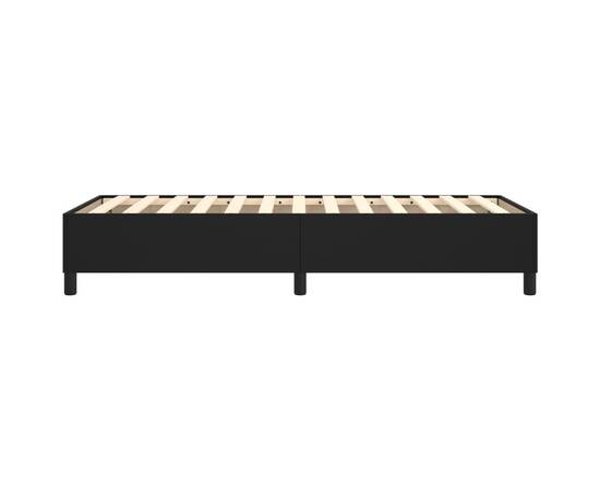 Cadru de pat box spring, negru, 90x200 cm, piele ecologică, 6 image