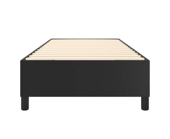 Cadru de pat box spring, negru, 90x200 cm, piele ecologică, 5 image