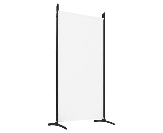 Paravan de cameră cu 5 panouri, alb, 433x180 cm, textil, 6 image