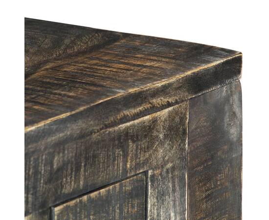 Birou, negru, 110 x 50 x 75 cm, lemn masiv de mango, 4 image