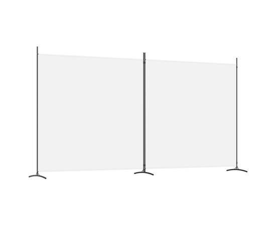 Paravan de cameră cu 2 panouri, alb, 348x180 cm, 2 image