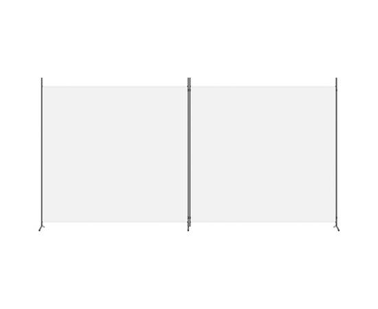 Paravan de cameră cu 2 panouri, alb, 348x180 cm, 3 image