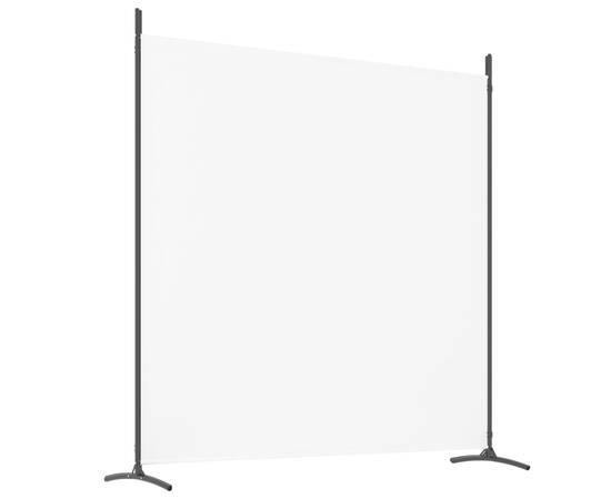 Paravan de cameră cu 4 panouri, alb, 698x180 cm, textil, 6 image
