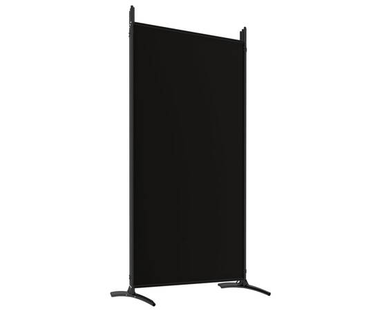 Paravan de cameră cu 6 panouri, negru, 520x180 cm, textil, 6 image