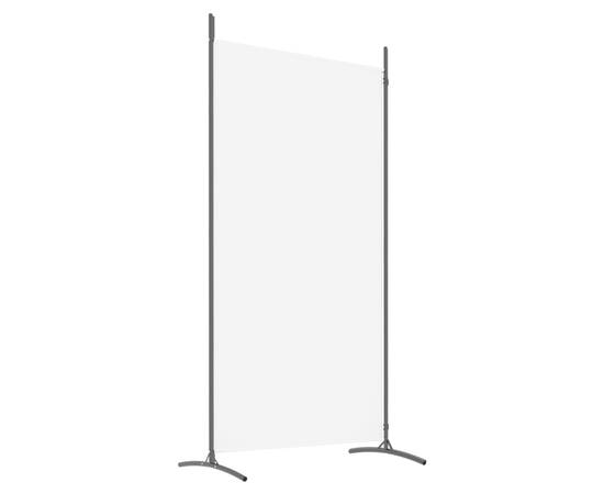 Paravan de cameră cu 2 panouri, alb, 175x180 cm, textil, 6 image